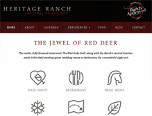 Tablet Screenshot of heritageranch.ca